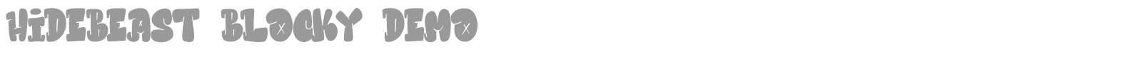 Hidebeast font preview
